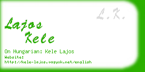 lajos kele business card